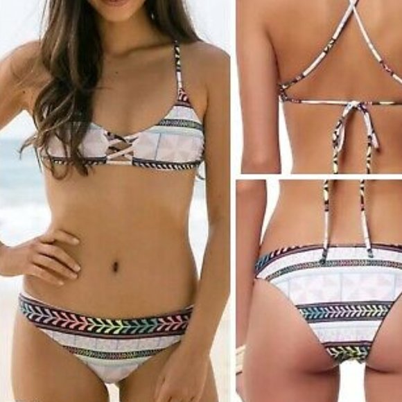 MARA HOFFMAN Pinwheel Stone Bikini S top M Bottom - Picture 2 of 8